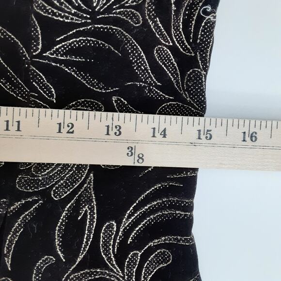 Vintage 90s Mini Cocktail Dress Button Front Waistcoat Velour Black Sexy NWT - Picture 13 of 15